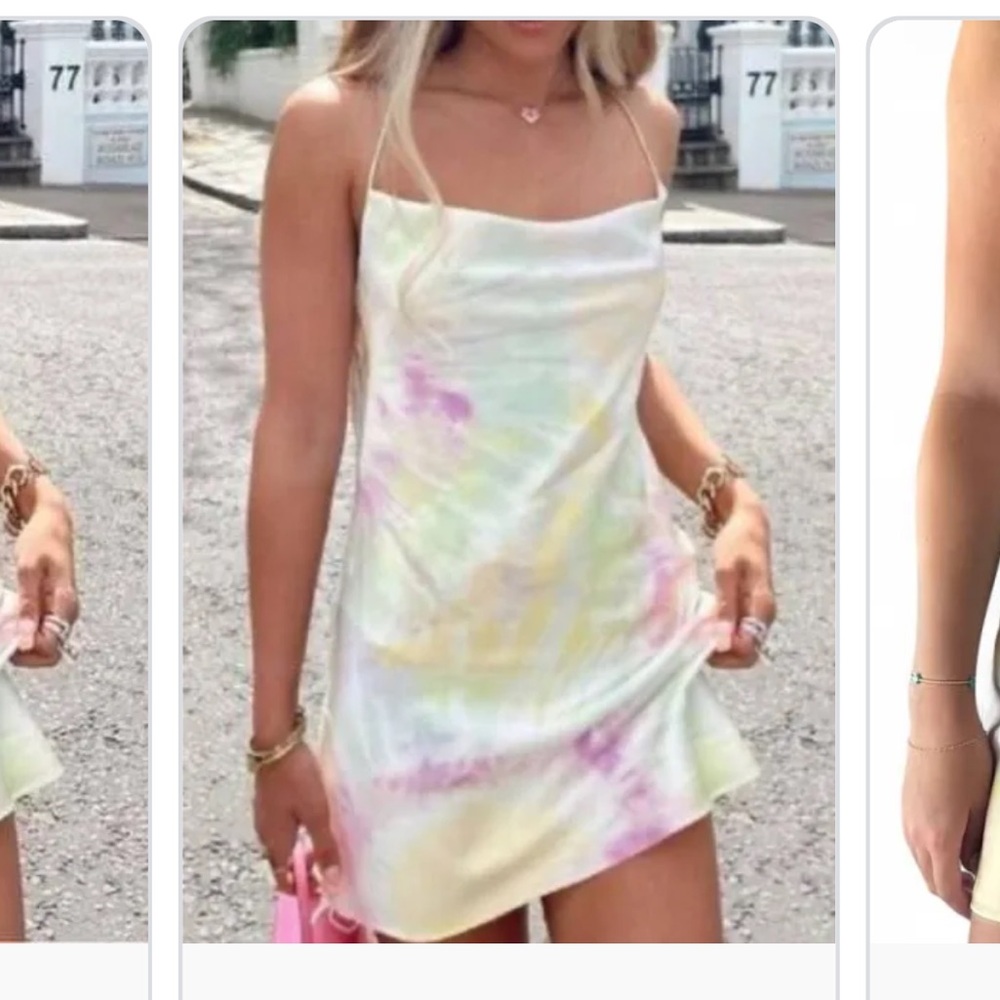 Zara Pastel Tie-Dye Mini Dress